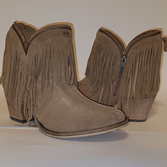 dingo Shoes - DINGO JuJu Leather Fringe Booties, Size 9